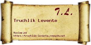 Truchlik Levente névjegykártya