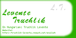 levente truchlik business card